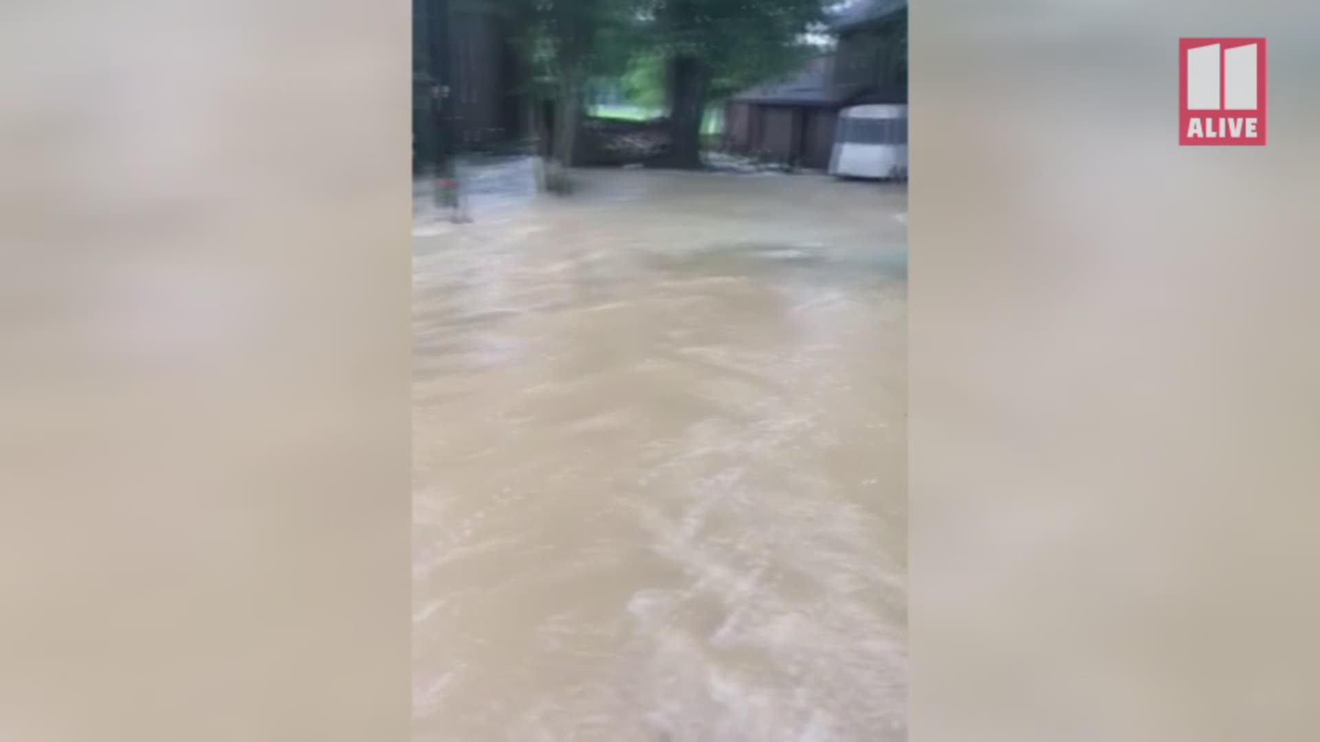 A resident shared video of some of the worst flooding in the area.