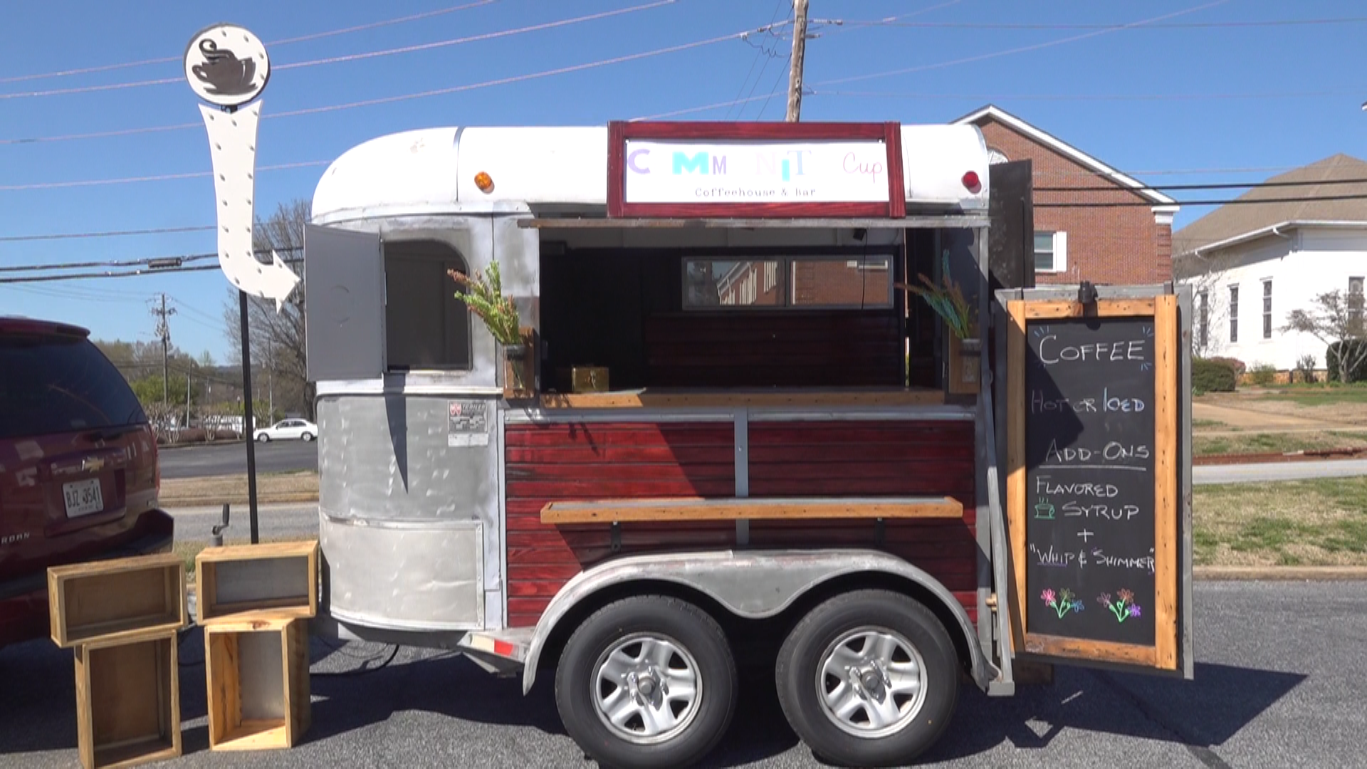 The owner of a popular coffee shop has teamed up with one of her customers, and their mobile coffee trailer is catching the attention of many.