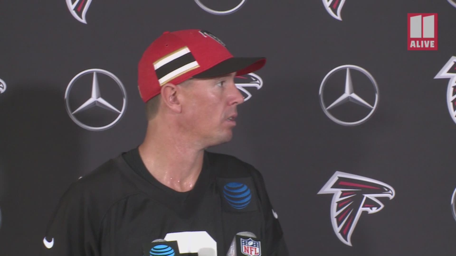 The Atlanta Falcons quarterback spoke with the media from training camp.