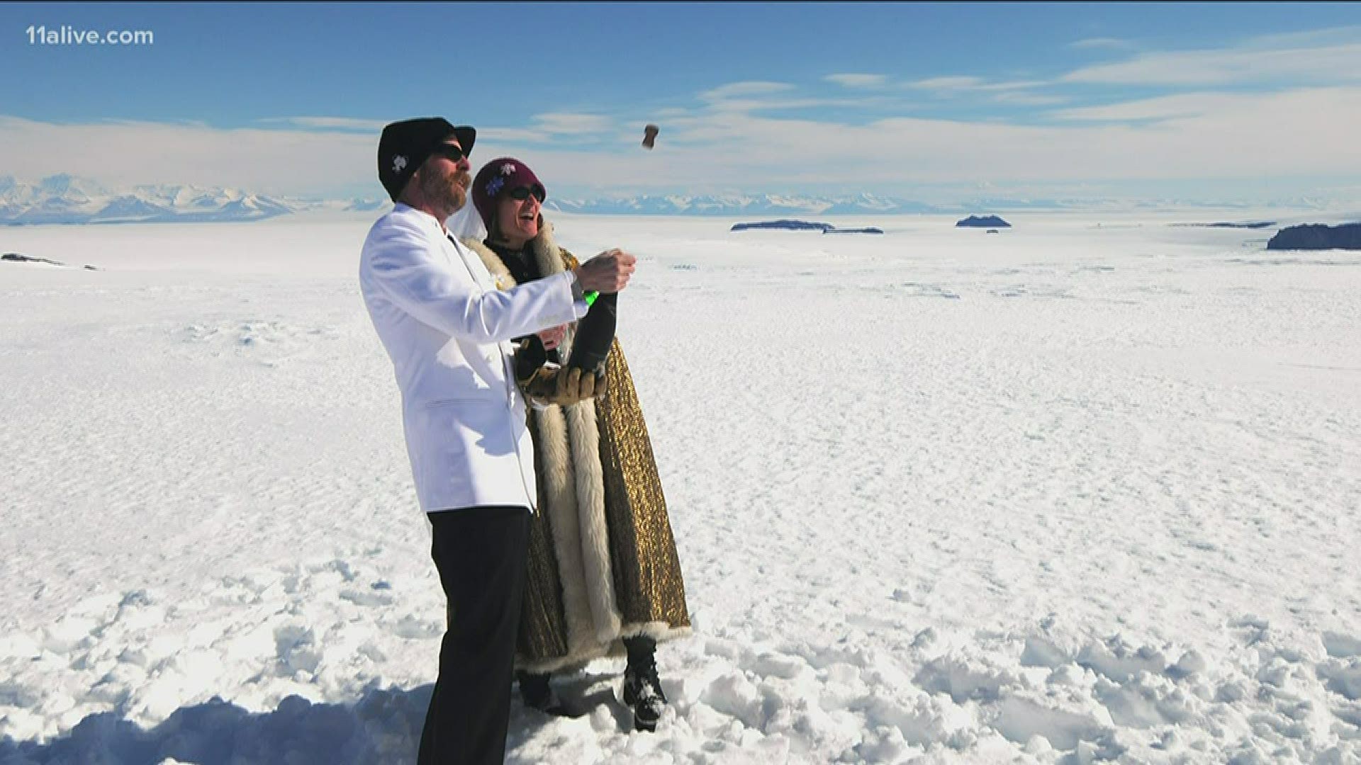 DJ was only supposed to be in Antarctica for 2 months, but as COVID-19 quickly spread, the couple decided he would stay there to keep working
