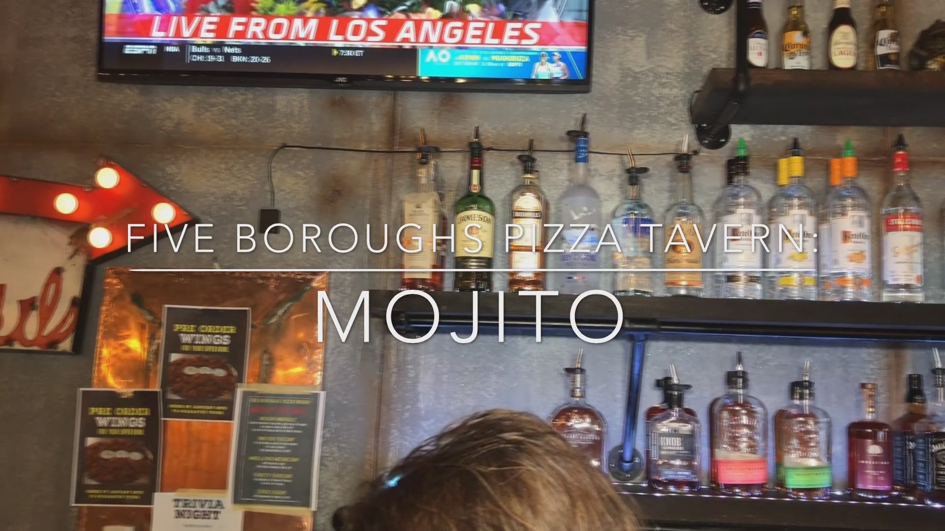 Video of the bar at Five Boroughs Pizza Tavern.