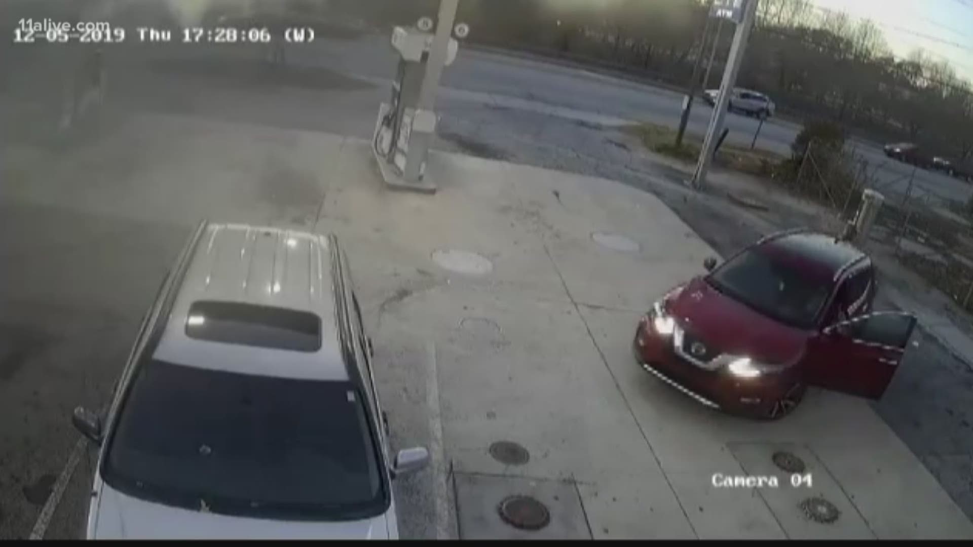 DeKalb County Police have released video showing the violent carjacking of an elderly woman whose dog is now missing as a result.