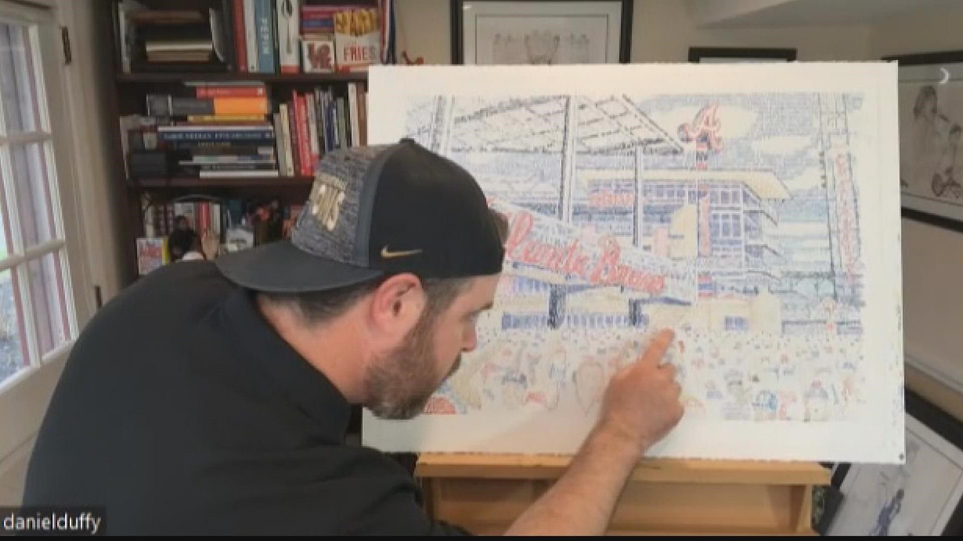 This word artist is commemorating the team and its history.