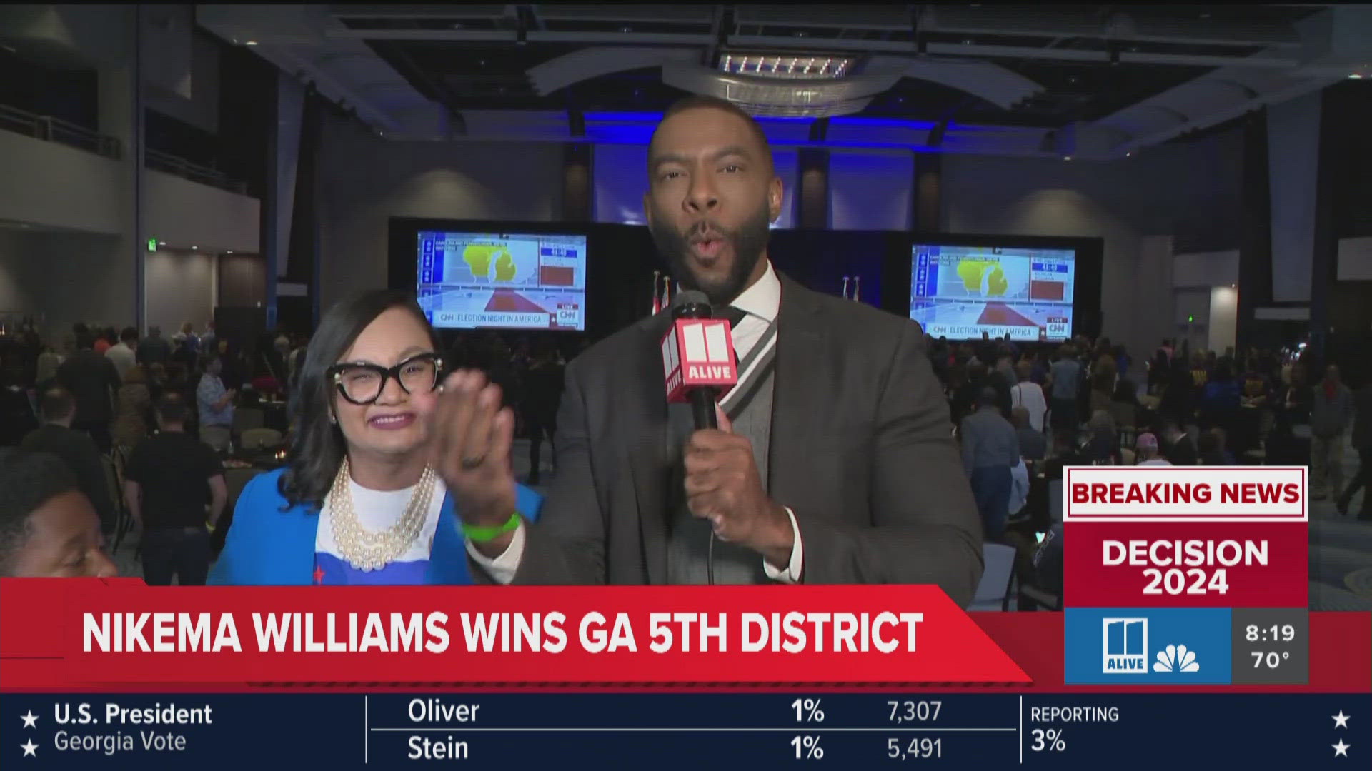 "I stay excited. The voters today are charting a new path forward," Williams said. 