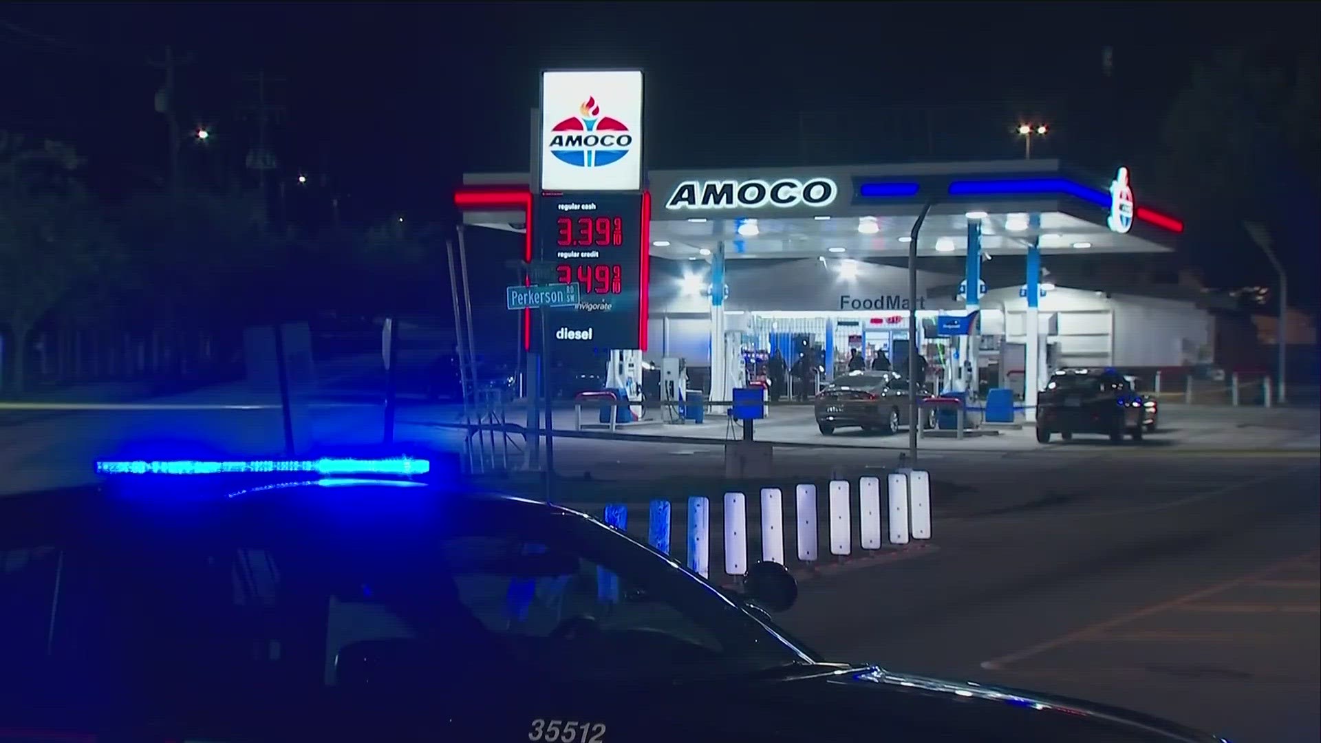 It happened at 1974 Sylvan Road in the southwest part of the city, which is an AMCO Gas Station.