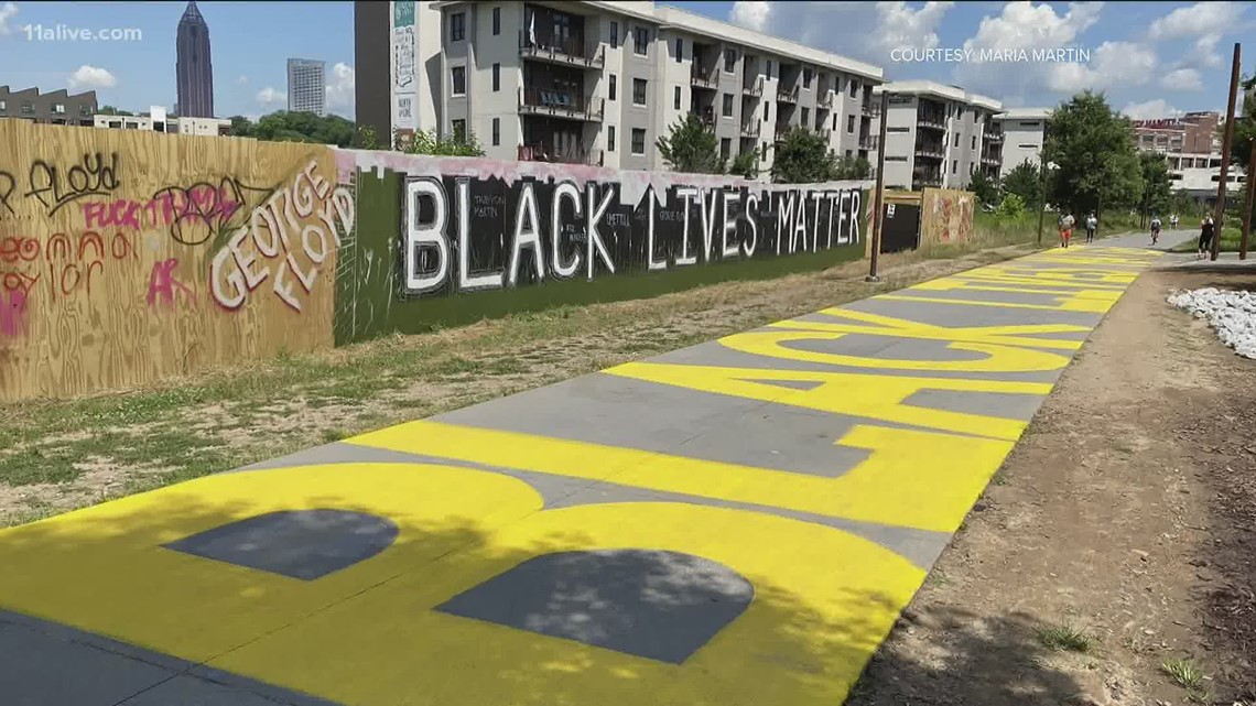 and Black Lives Matter murals in Atlanta