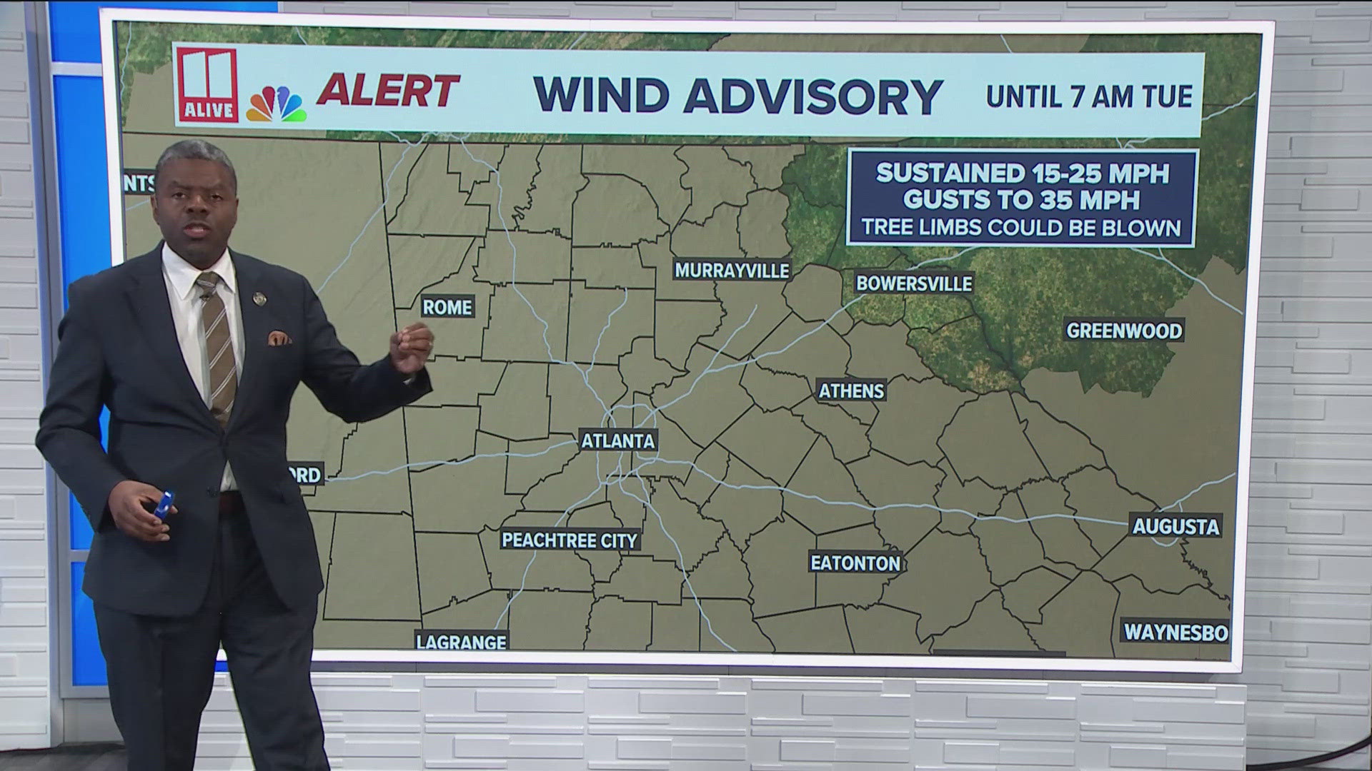 Bitter cold and gusty winds moving into metro Atlanta Weather Impact