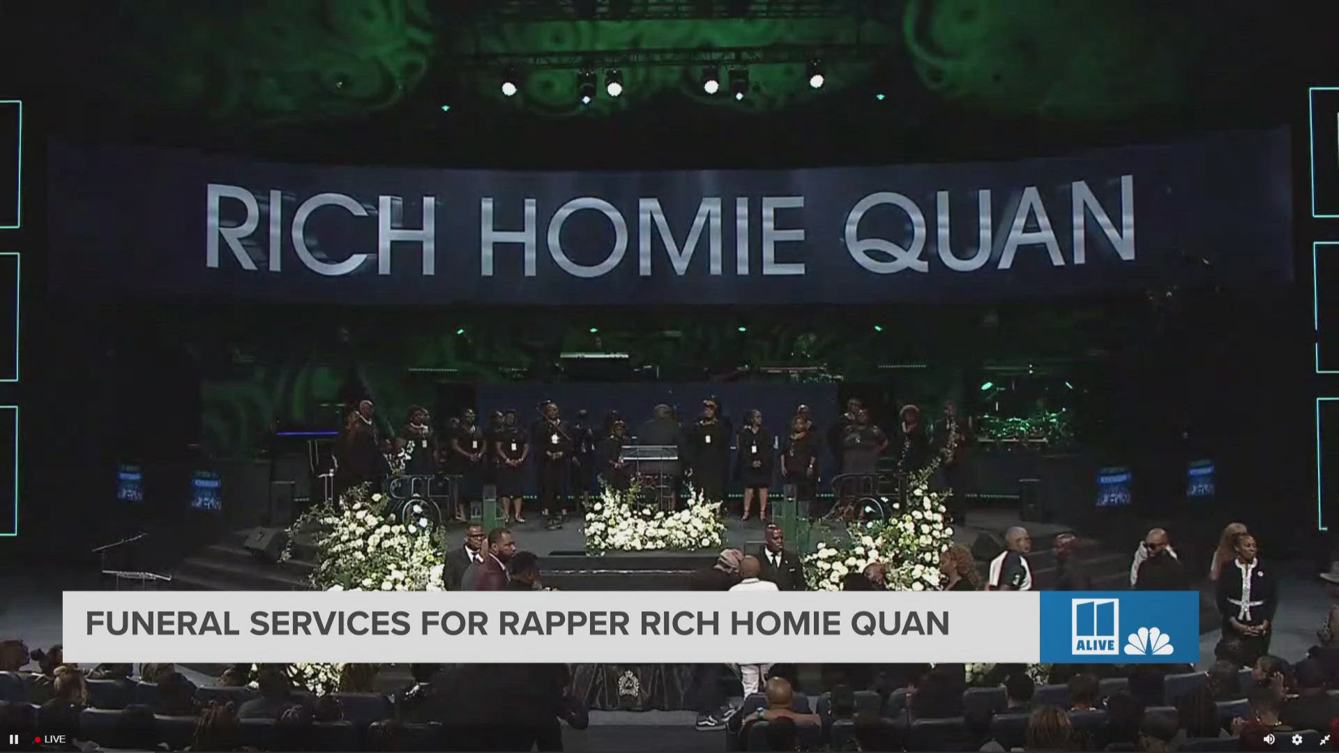 Loved ones gathered on Tuesday to say goodbye to Atlanta rapper Rich Homie Quan at a Celebration of Life ceremony.