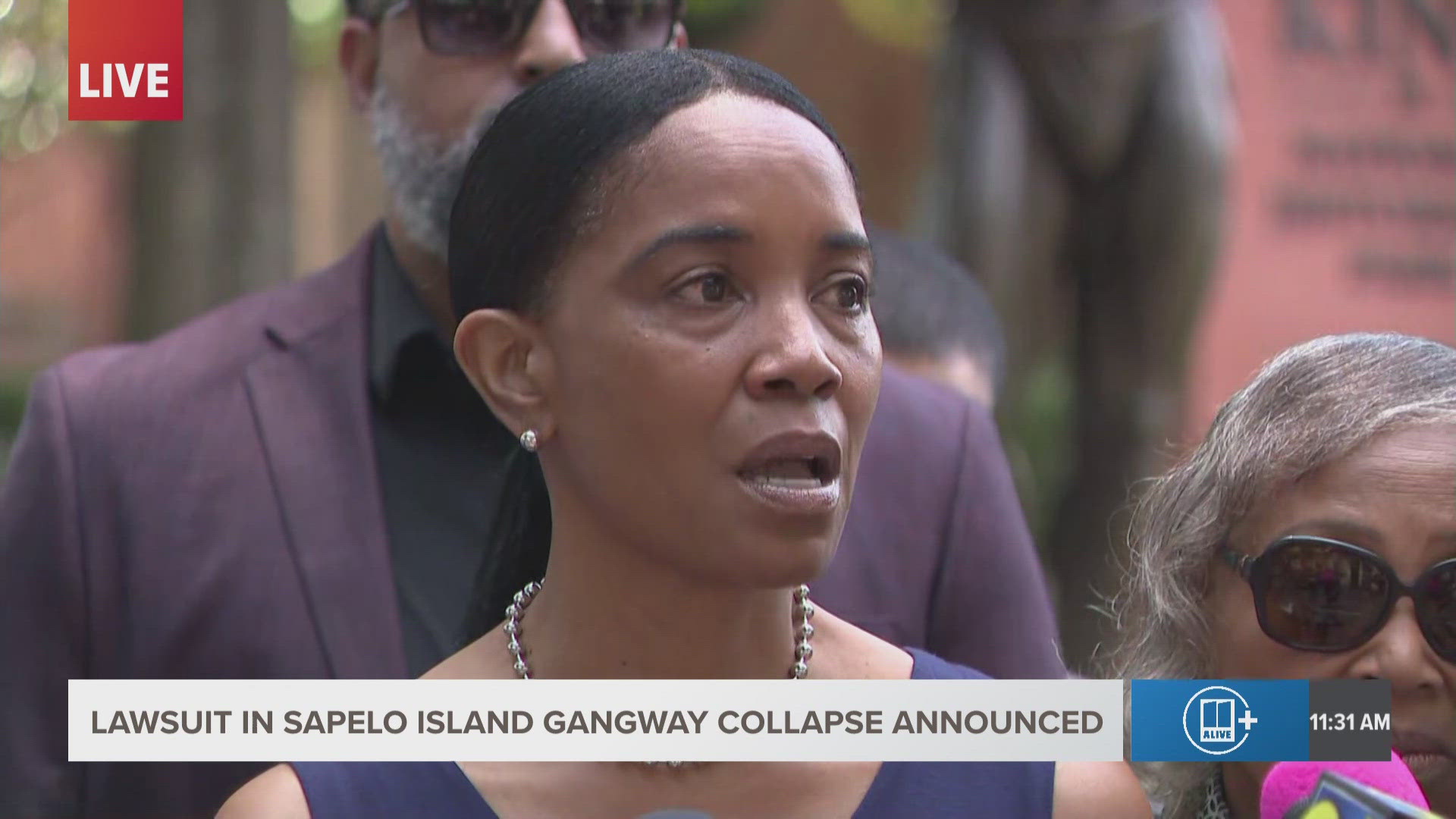 A press conference announcing a lawsuit was held on Wednesday.