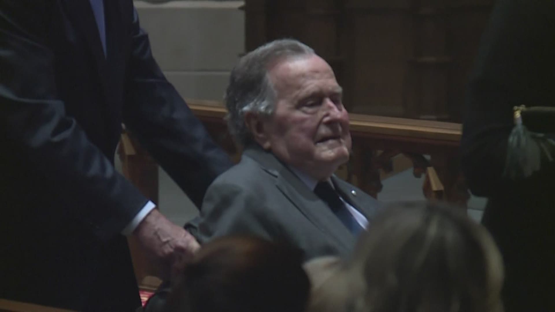 The body of former President George H.W. Bush will lie in state until Wednesday morning.