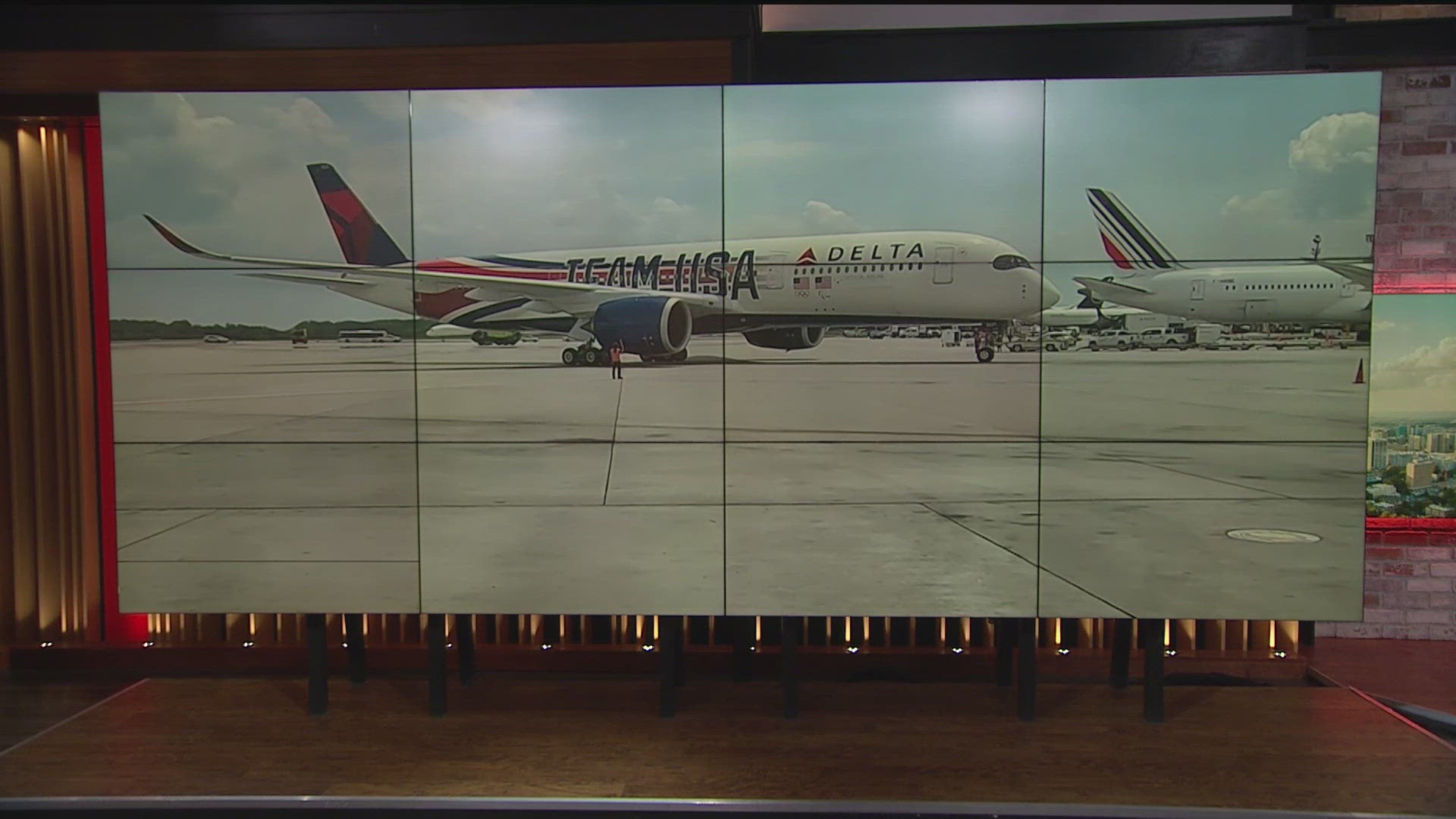 Delta Team USA plane touched down at the Atlanta airport on Friday.