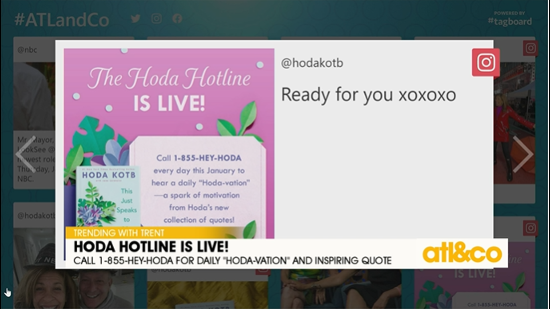 TODAY Show co-anchor Hoda Kotb shares daily motivation and inspiring quotes at 1-855-HEY-HODA to kick off the New Year.
