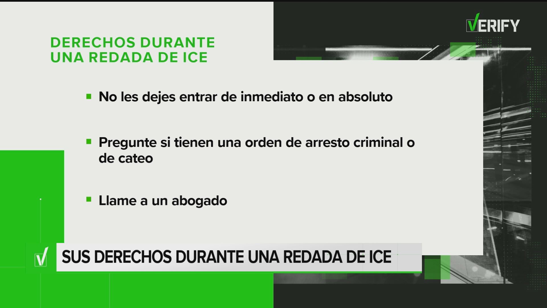 Recibimos preguntas sobre los derechos que uno tiene si se presenta a su casa un agente de ICE. Aquí se lo explicamos.