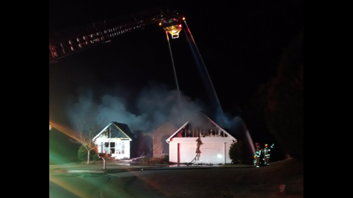 Home completely destroyed by fire in Dacula