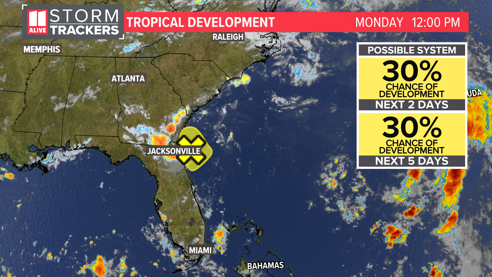 30% chance of tropical development off the Florida coast | 11alive.com