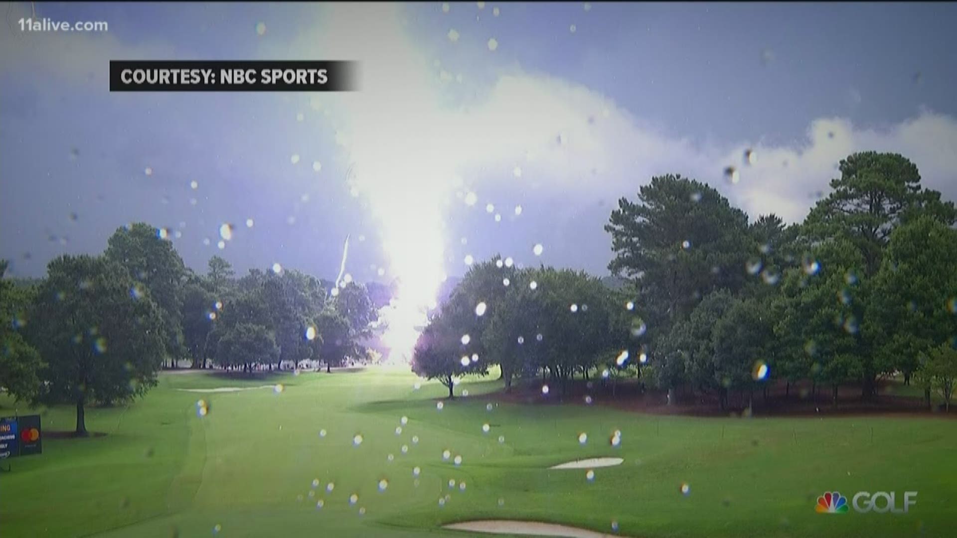 The TOUR Championship was interrupted this weekend by a lightning strike that hit a tree and injured several people.
