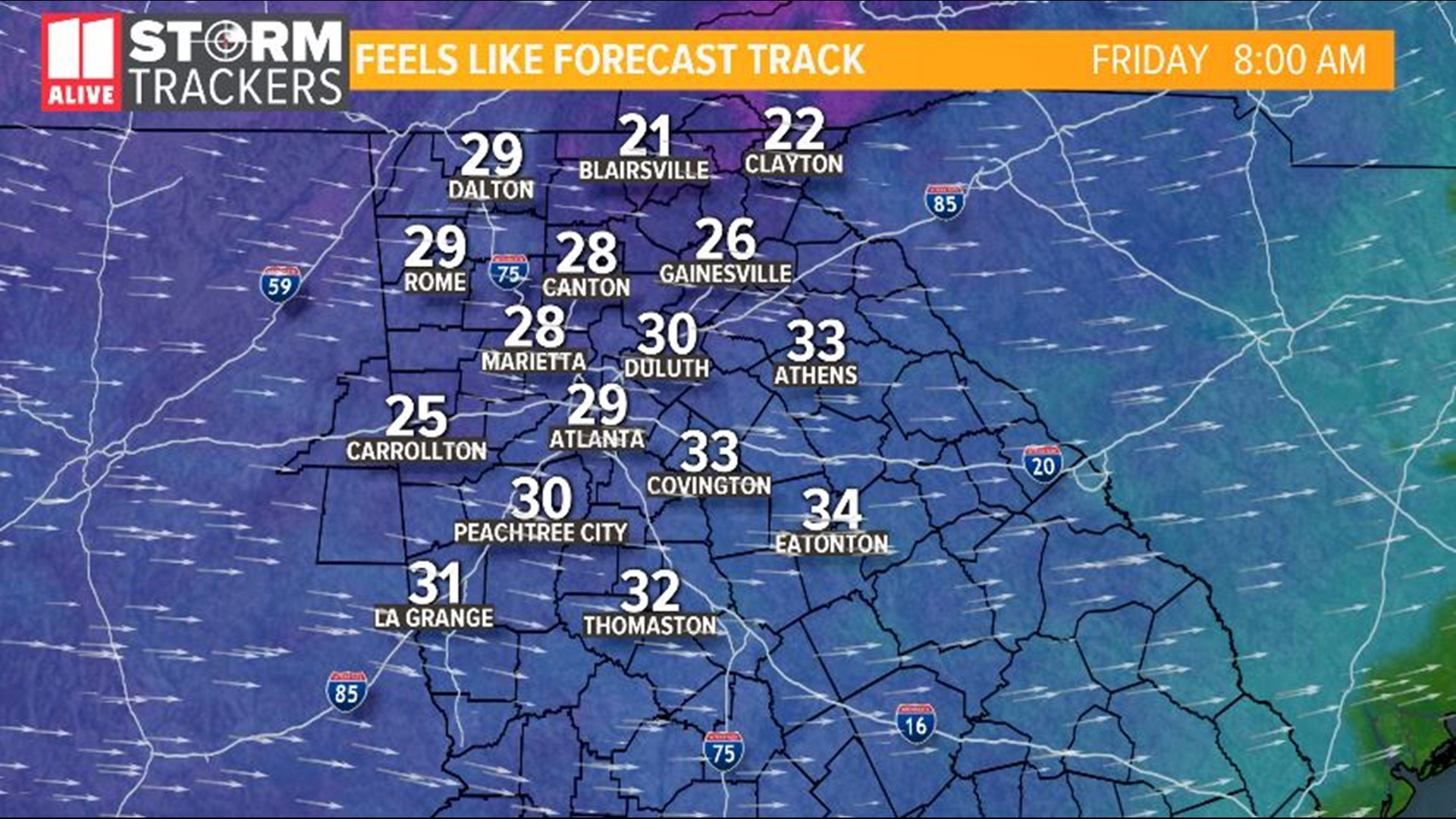 Snow in possible Friday after thunderstorms