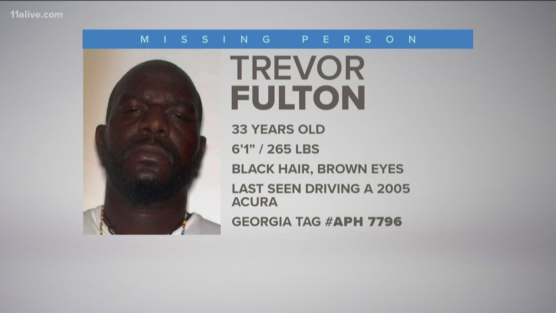 Trevor Martin left a medical facility in a 2005 Acura, police said.