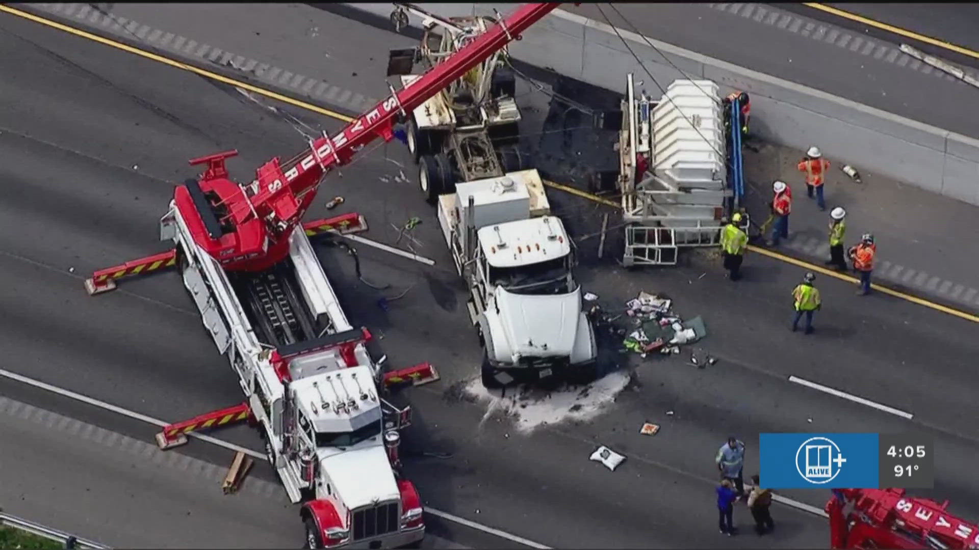 I85 North is completely shut down near Highway 58 after an accident.