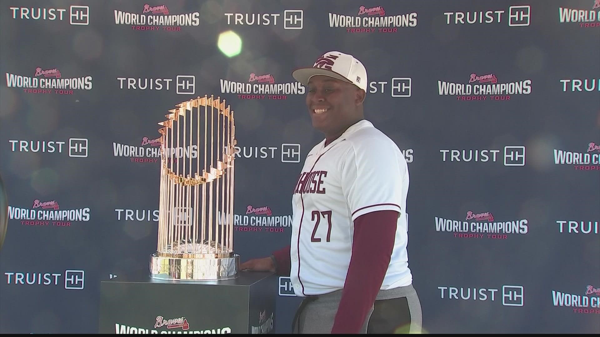 Braves Retail on X: Take a photo with the World Series Trophy