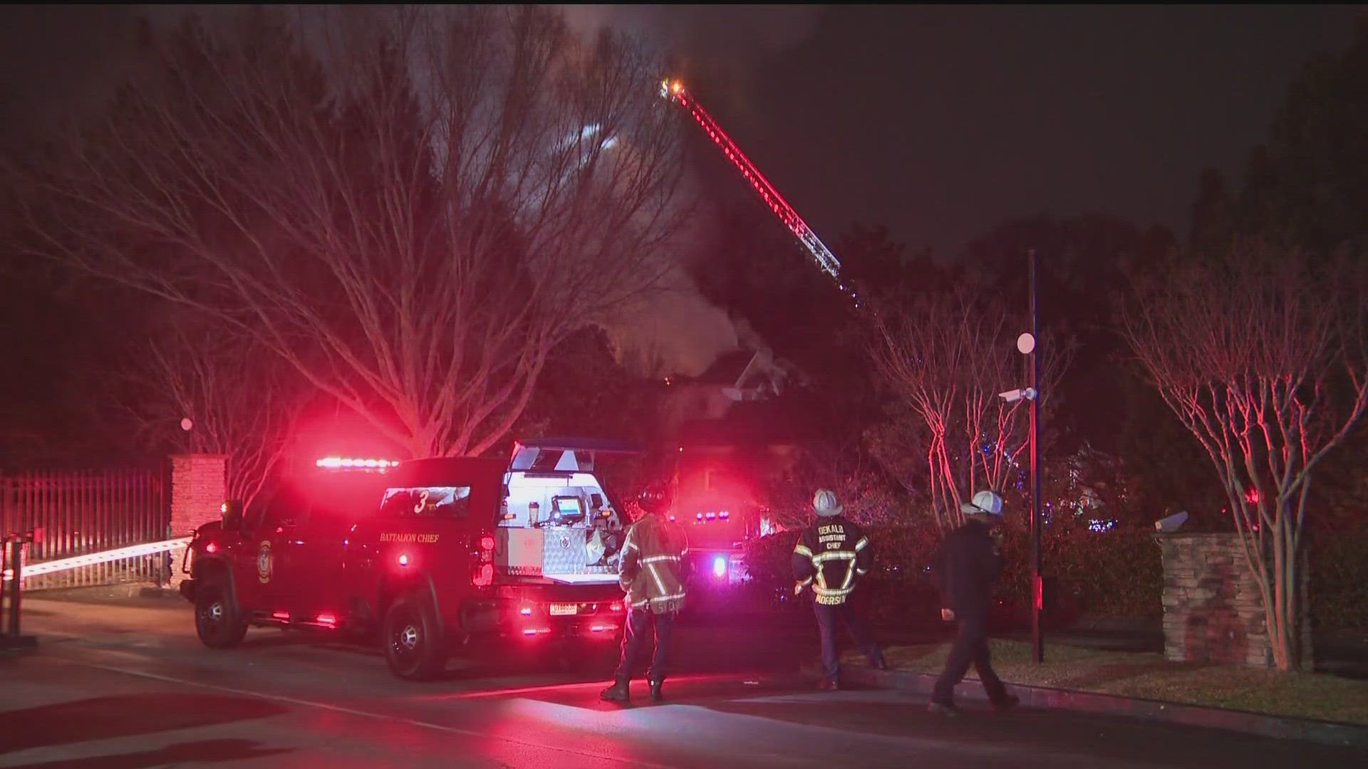 The fire broke out at a home on Arbor Trace NE, which is a five-minute drive from Lennox Square Mall.