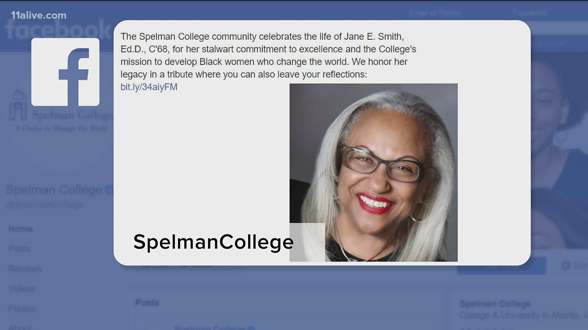 President Mary Schmidt Campbell said that Spelman "ran like a river" through the life of Dr. Jane Smith.