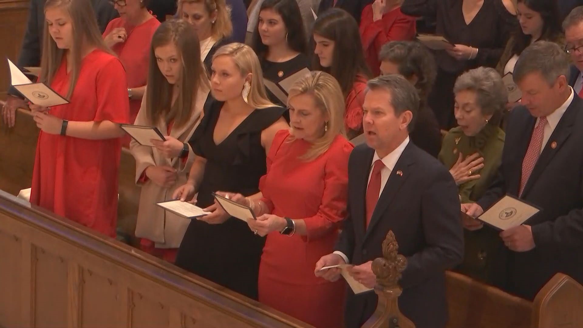 Brian Kemp's inauguration as the 83rd governor of Georgia started out with a prayer service at The Cathedral of St. Phillips in Atlanta.