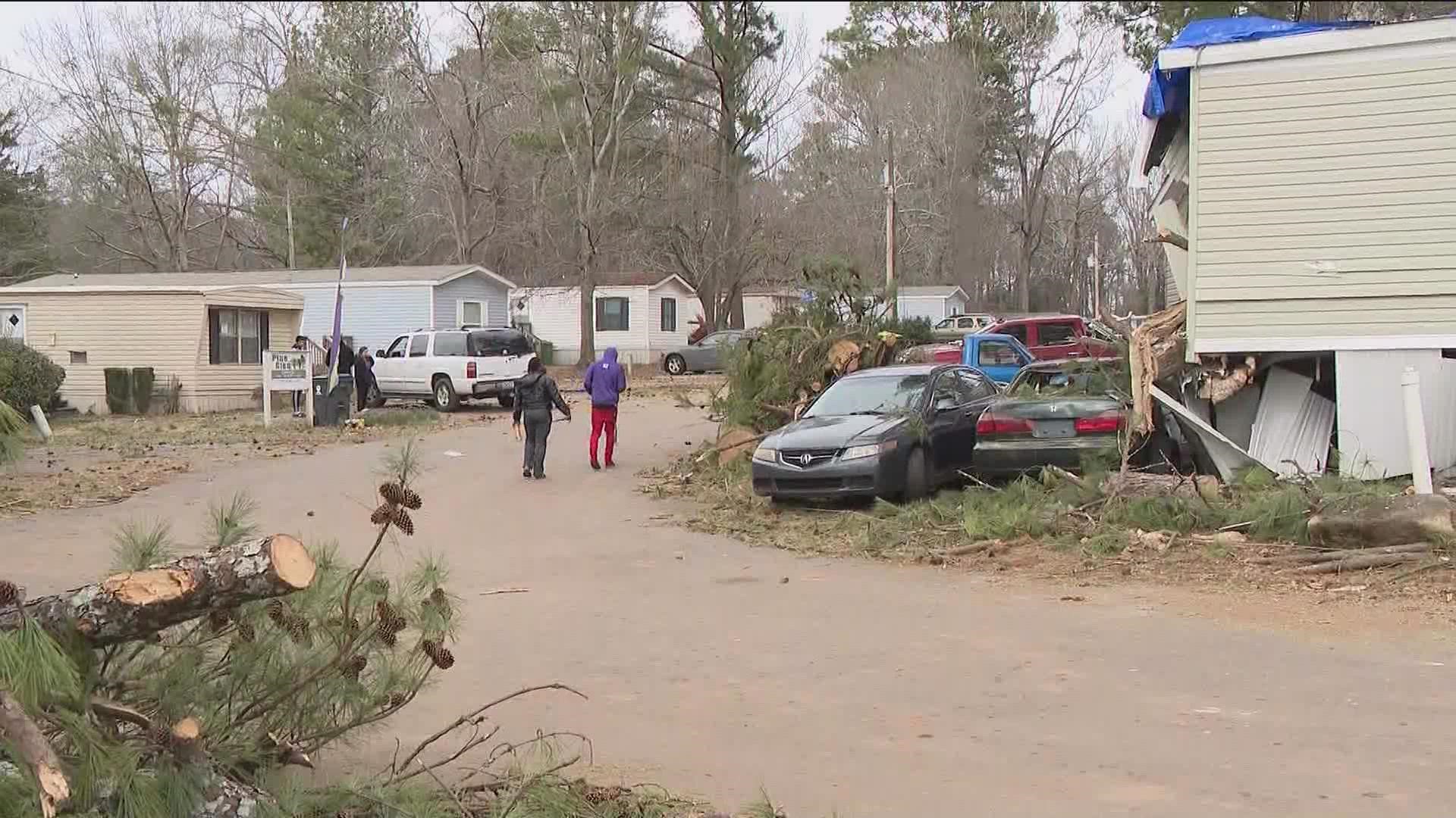 County officials said 5 tornadoes likely went through the area.