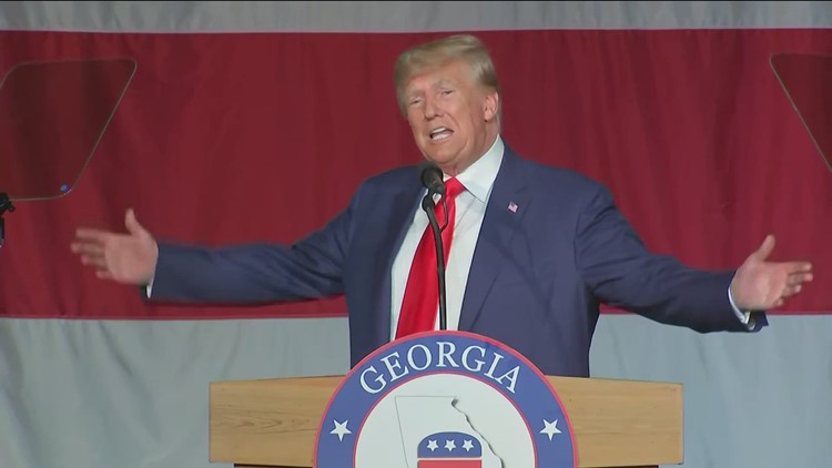Donald Trump lashes out at federal indictment, 2020 election probe at Georgia Republican Convention