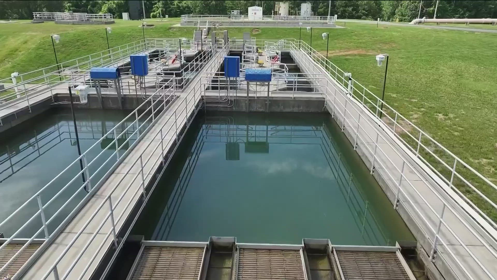 Some residents are still having to conserve water after a power outage at a water treatment facility in Forsyth County.