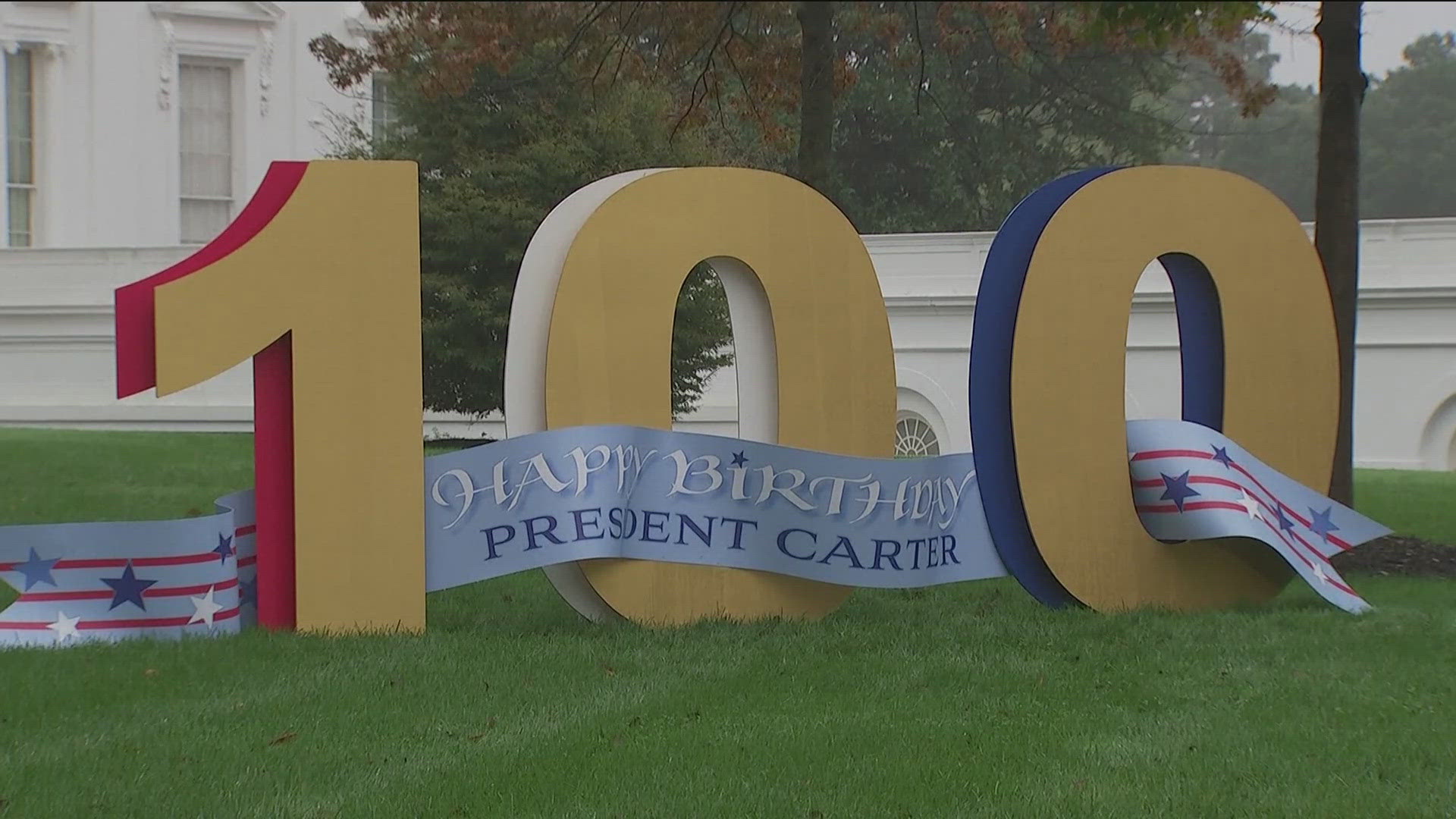 The White House celebrated Carter on the lawn.