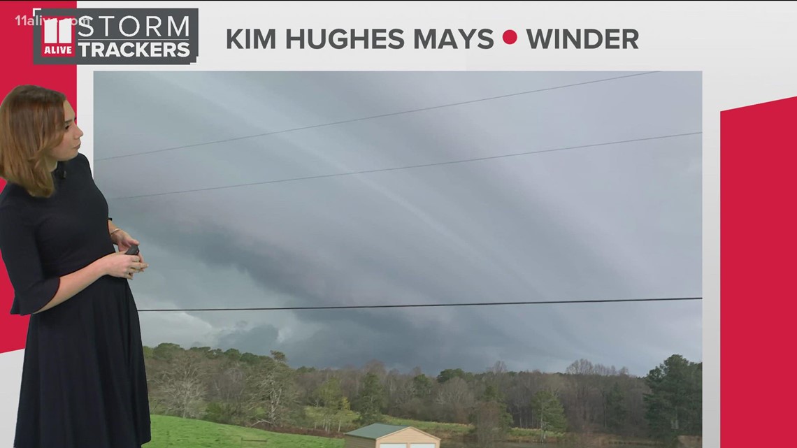 Shelf clouds spotted over North Georgia Sunday