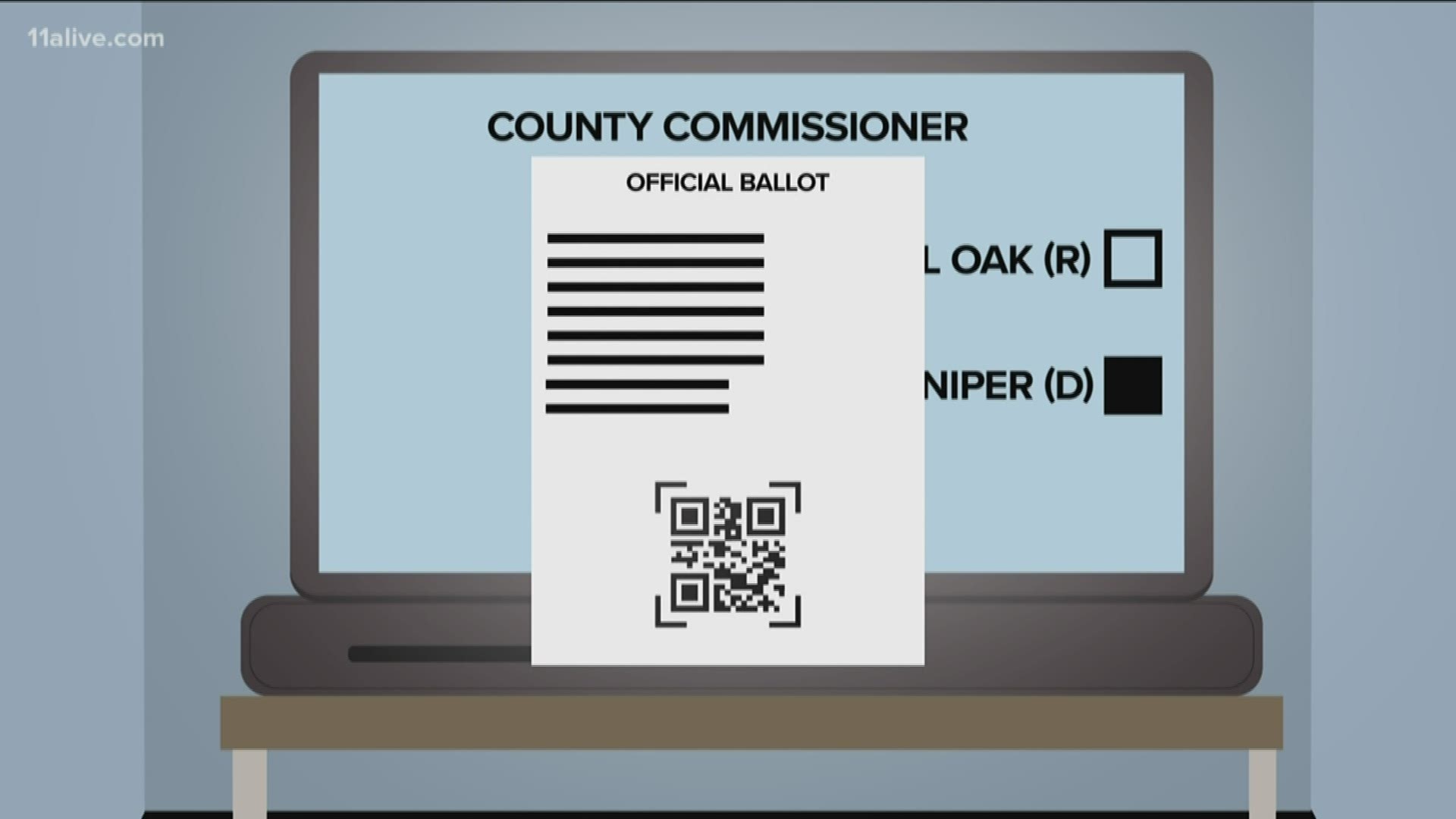 Next year, the state of Georgia wants voters to use a new voting machine from a company called Dominion voting systems.