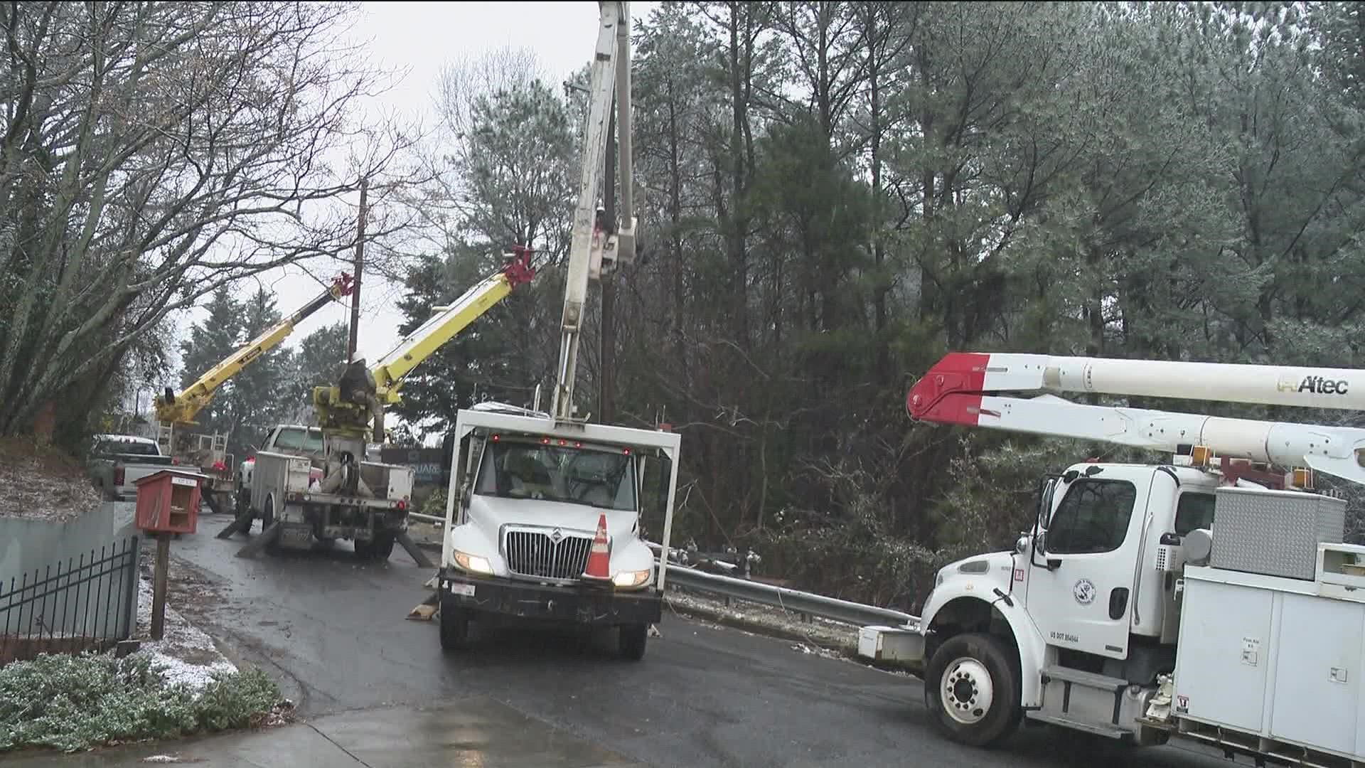 Georgia Power and Georgia EMCs say they restored tens of thousands of customers since Saturday.