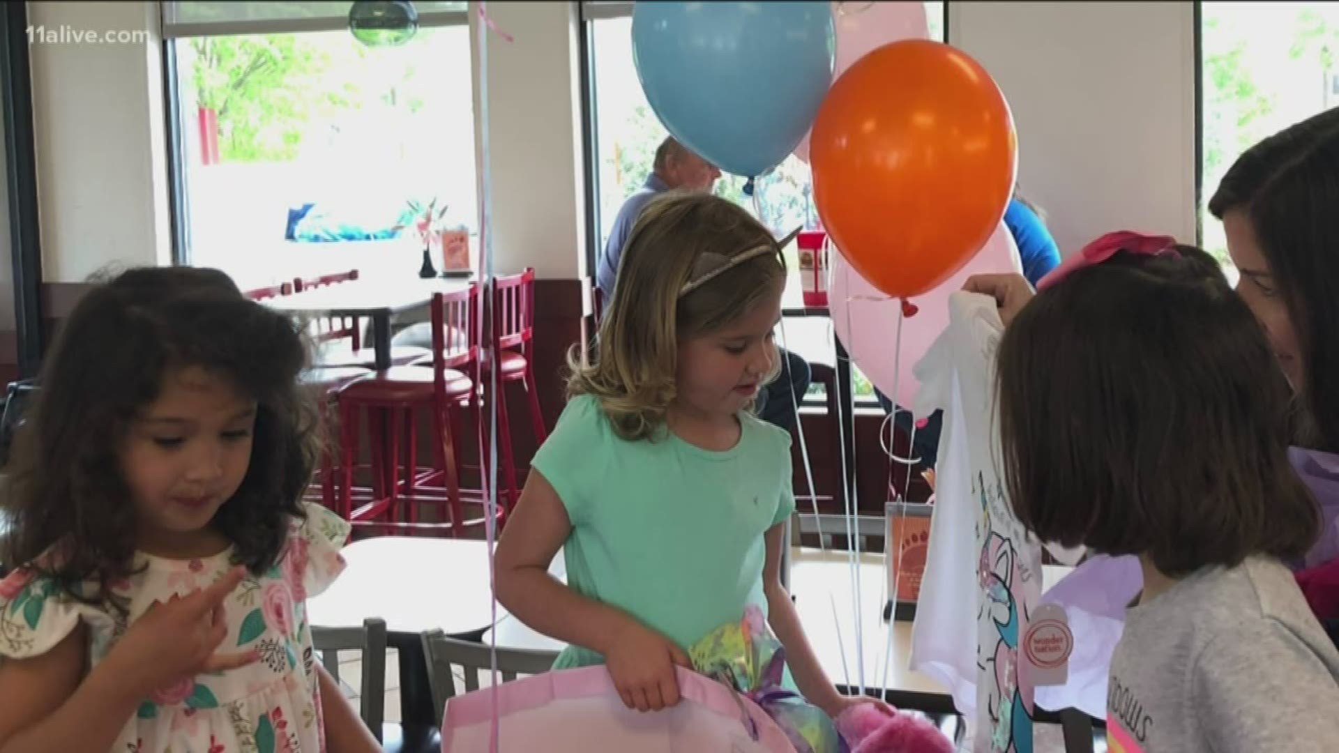 Chick-fil-A helped make Raelyn Scholes' 'Fun Friday' bright with a special party for her friends.