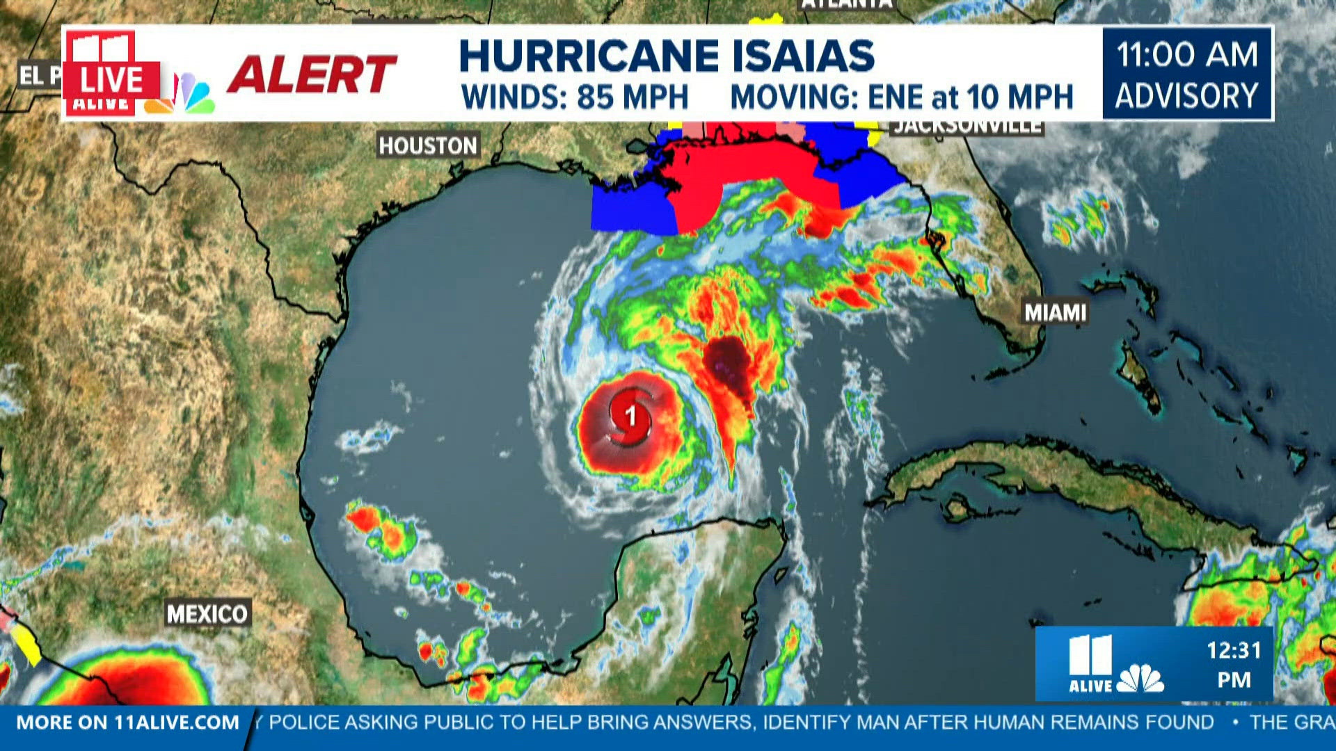Desk Procedure Examples Tracking Isaias toward the Gulf Coast | 11alive.com