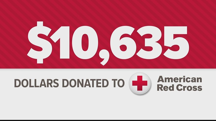 11Alive viewers helped raise $10,600 for American Red Cross