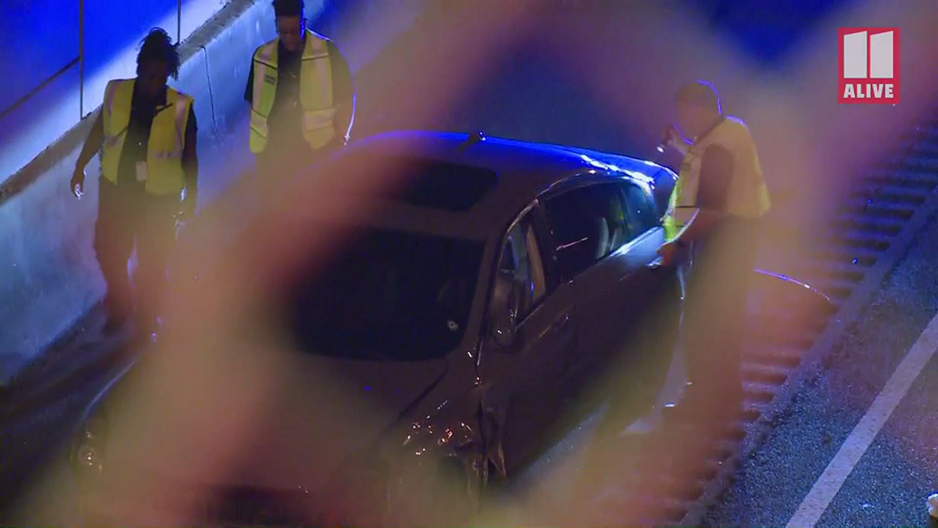 One person was hurt in what police called a road rage shooting on the Downtown Connector early Saturday morning.
