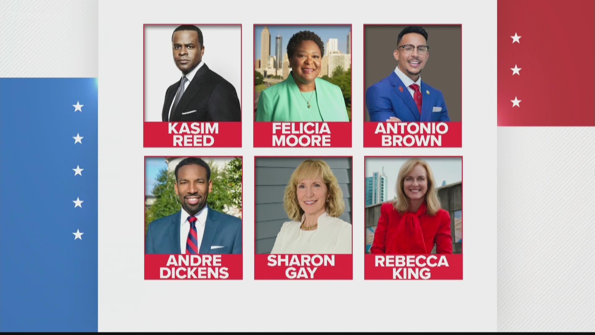 Six candidates running for mayor in Atlanta face off on Oct. 13, 2021 for a debate about important issues.