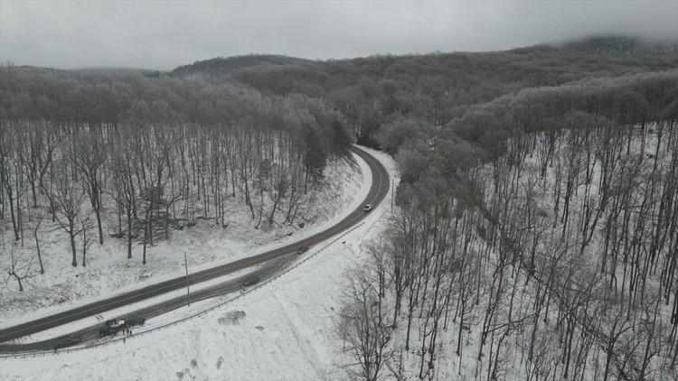 Snow blankets north Georgia mountains in beautiful wintry fashion