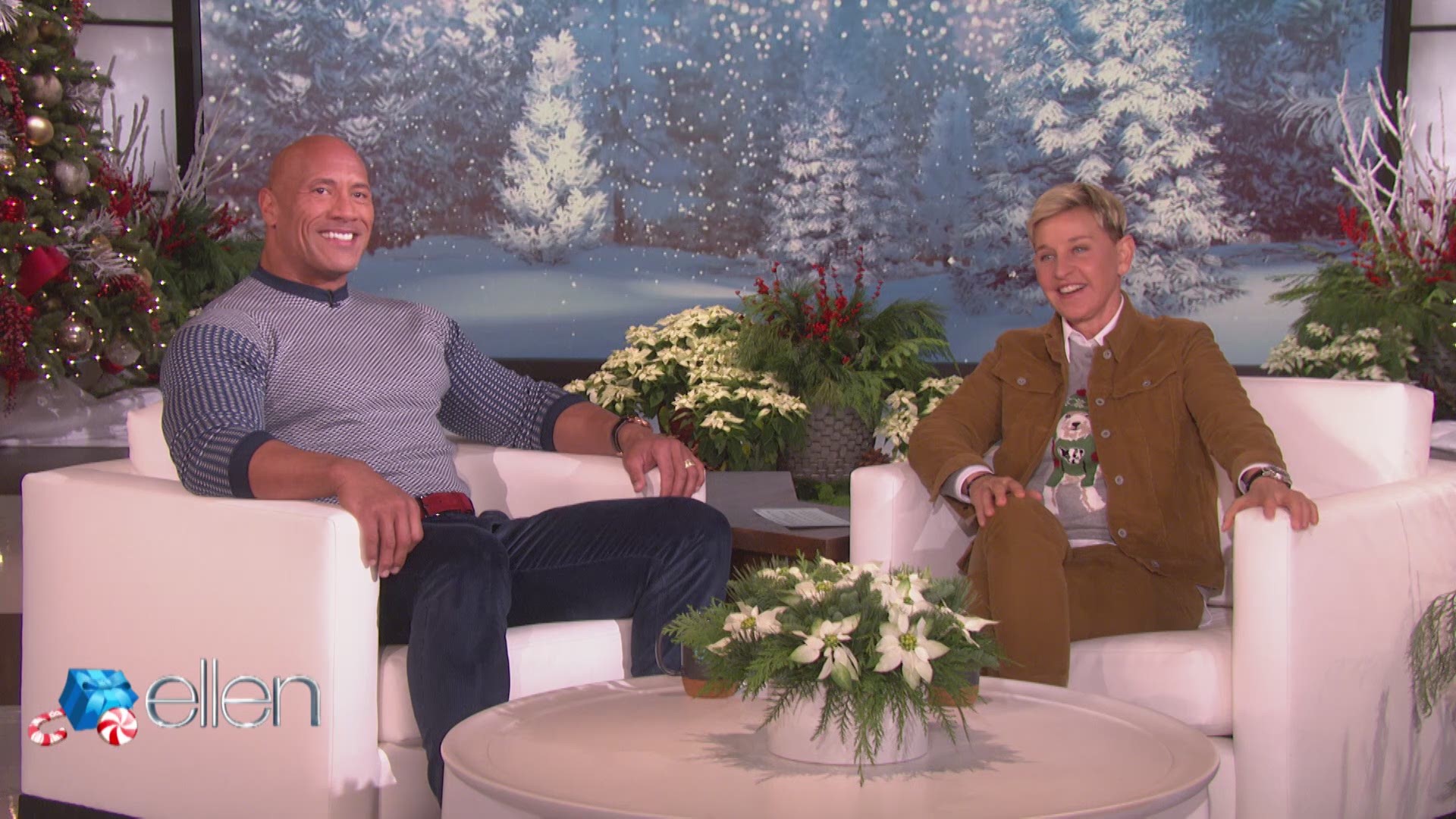 Ellen and Dwayne discuss “Jumanji: The Next Level,” how much joy it gave him to watch Kevin Hart ride a camel, and how his co-star is a complete “scaredy-cat.”