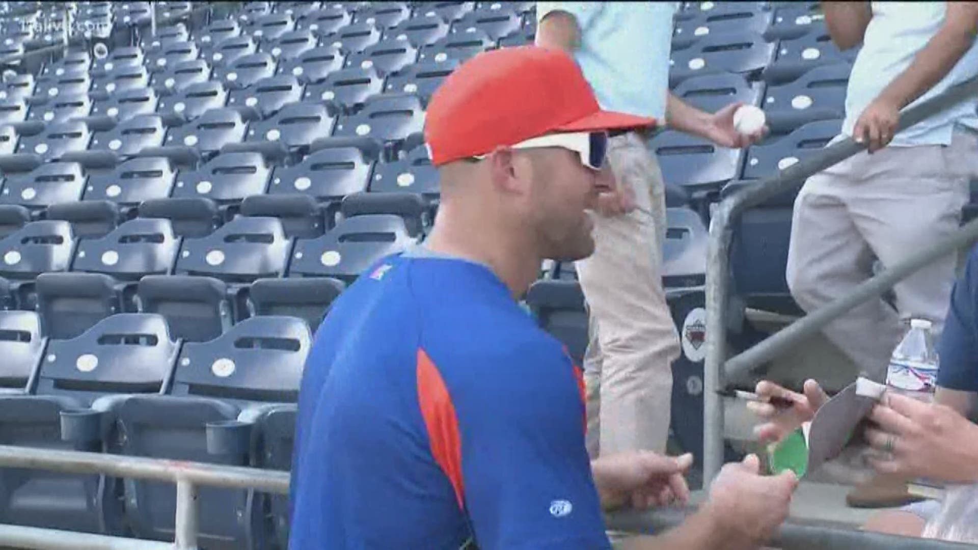 Tebow was in town Saturday playing minor league baseball with Syracuse against the Gwinnett Stripers and offered his opinion of Georgia's chances this season.