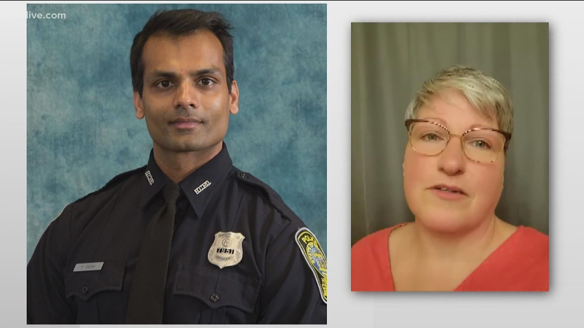 Jana Beasley tells 11Alive she requested a welfare check for her friend and Officer Paramhans Desai responded. His compassion helped her during that tough time.