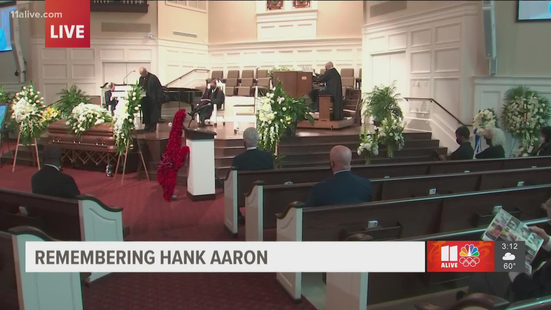 The eulogy is delivered at the funeral of Henry Louis Aaron at Friendship Baptist Church.