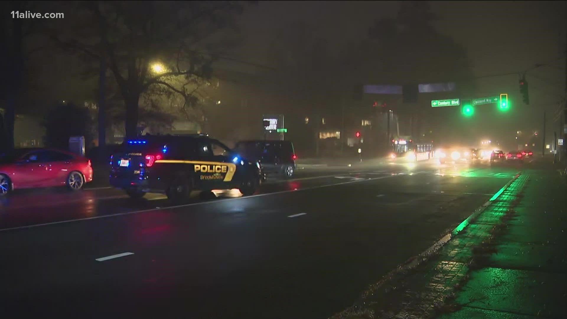 Georgia State Patrol said a pedestrian was crossing Clairmont Road when a vehicle hit them in the west bound lane.