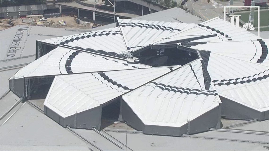 Mercedes Benz Stadium Roof Open For The First Time This Season 11alive Com