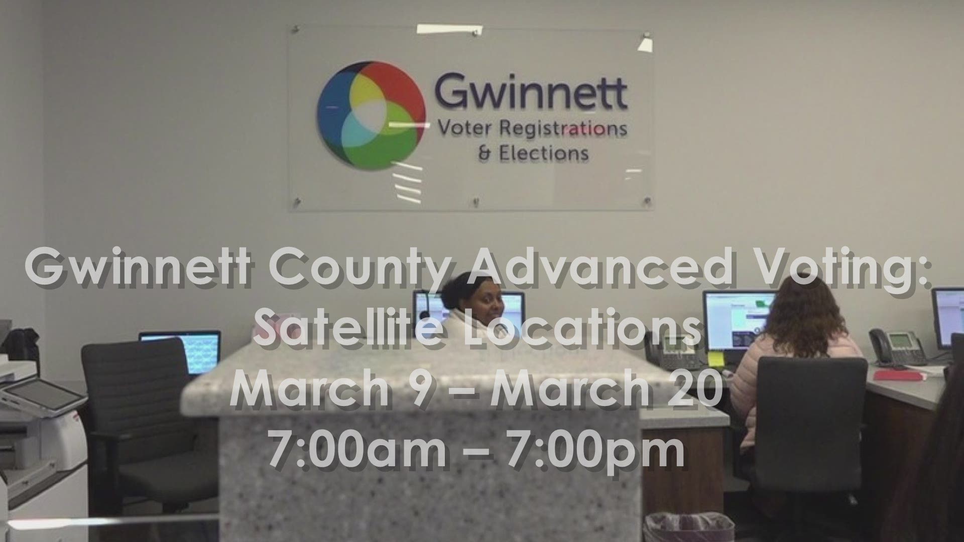 Gwinnett County will have eight polling locations open until March 27.