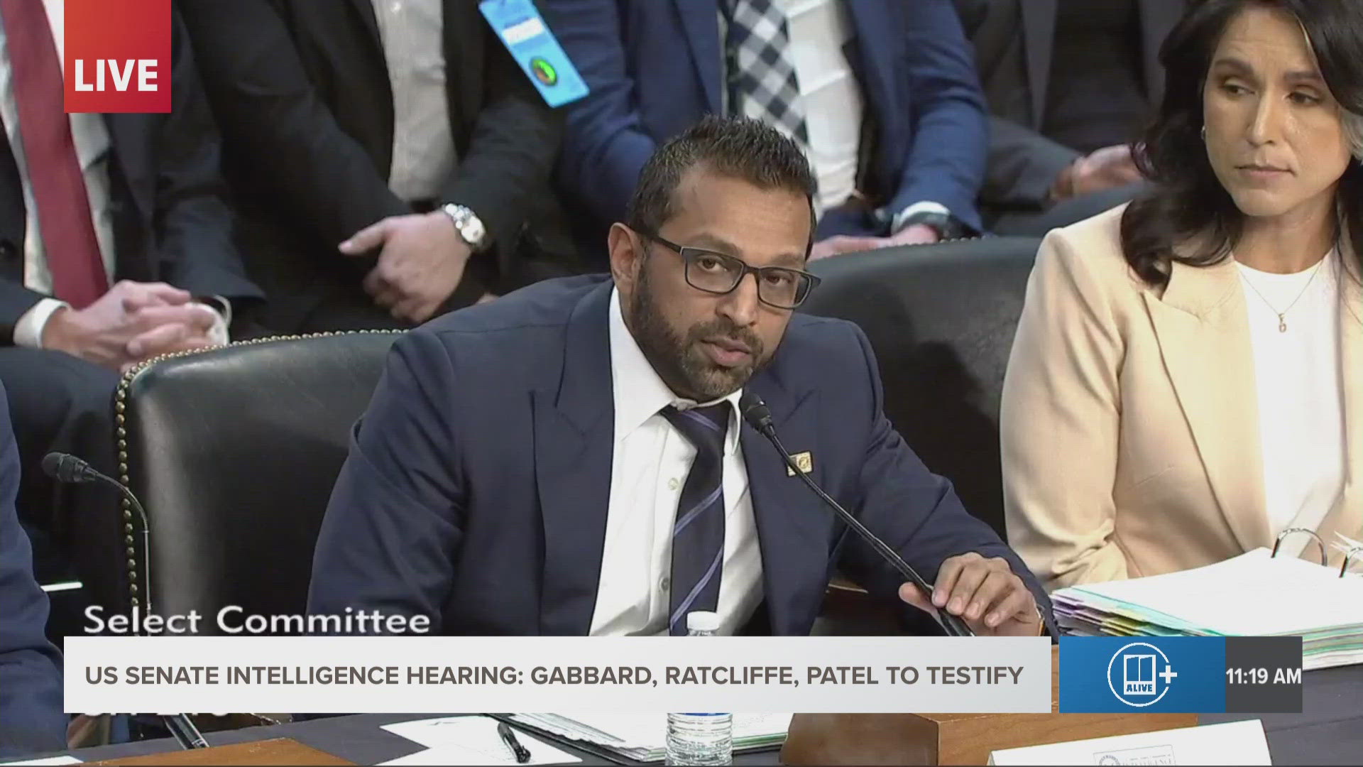 FBI Director Kash Patel was part of a panel on national threat assessments with the Senate Intelligence Committee on Tuesday.