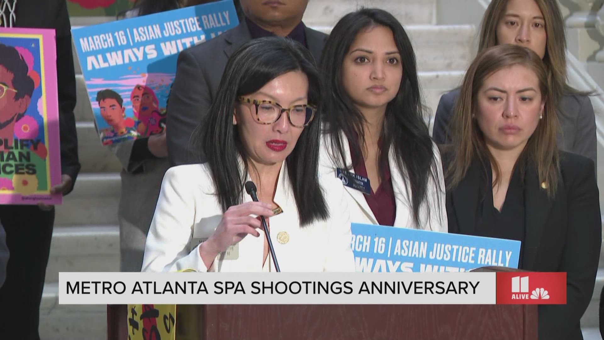 Georgia Representative Michelle Au speaks on anniversary of Atlanta spa shootings