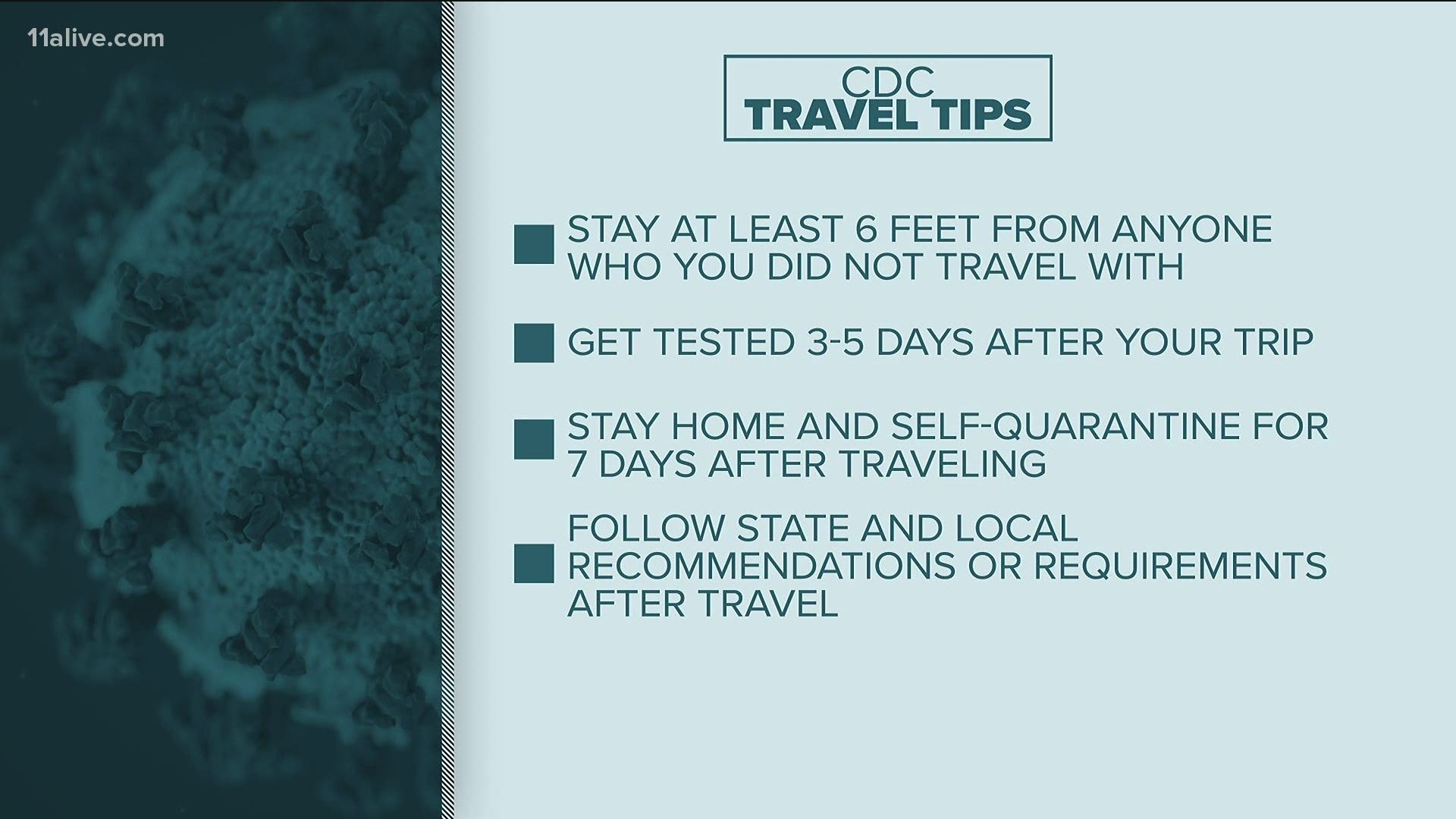 The CDC is discouraging travel but offered tips for people who must.